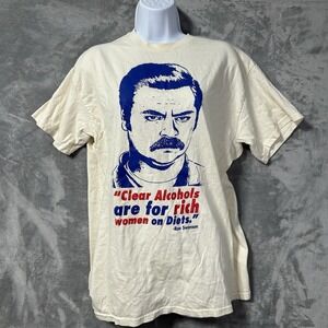 Parks and Recreation Ron Swanson Graphic T-Shirt Mens L Funny Quote TV Show